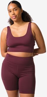 Hema Sportbh light support zonder beugel bordeauxrood (bordeauxrood)