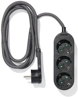 Hema Stekkerdoos 3-voudig 1.5m zwart