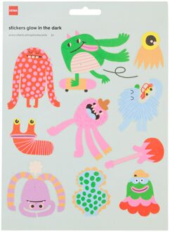 Hema Stickers glow in the dark monsters