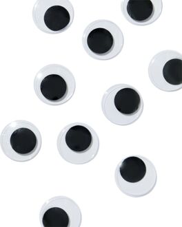 Hema Stickers wiebeloogjes - 10 stuks (wit/zwart)