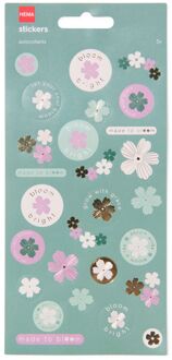 Hema Stickervellen 10x22.1cm bloemen - 3 stuks (multi)