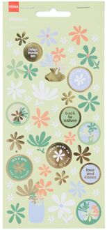 Hema Stickervellen 19x11 bloemen - 3 stuks