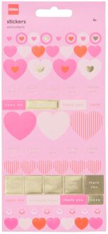 Hema Stickervellen hartjes - 3 stuks