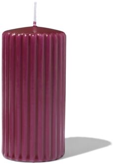 Hema Stompkaars 6x12cm rib donkerrood (donkerrood)
