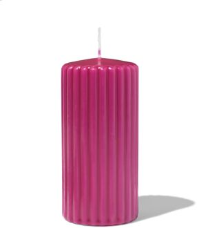 Hema Stompkaars 6x12cm rib fluoroze (fluor roze)