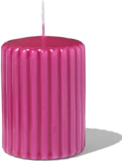 Hema Stompkaars 6x8cm rib fluoroze (fluor roze)