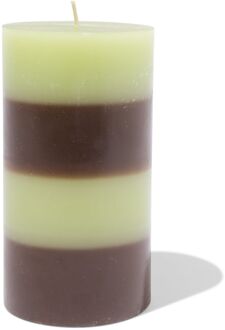 Hema Stompkaars ⌀7x13cm strepen bruin-groen (groen)