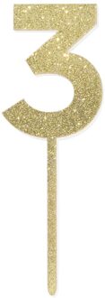 Hema Taartdecoratie herbruikbaar cijfer 3
