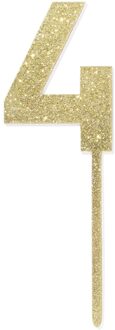 Hema Taartdecoratie herbruikbaar cijfer 4