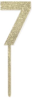 Hema Taartdecoratie herbruikbaar cijfer 7 (goud)