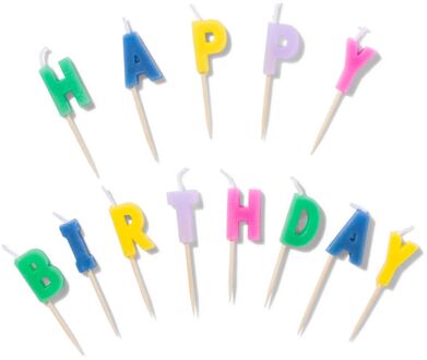 Hema Taartkaarsjes happy birthday (multicolor)