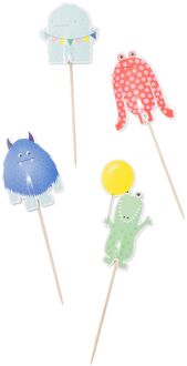 Hema Taarttopper set monsters - 4 stuks