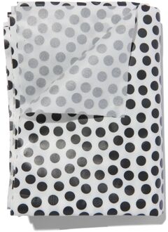 Hema Tafelzeil 140x240 Polyester - Stippen Wit/zwart (wit/zwart)