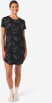 Hema Takkie damesnachthemd micro zwart (zwart) - XL