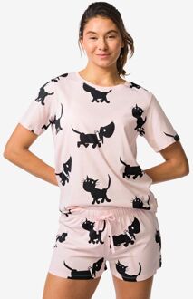 Hema Takkie en Siepie damesshortama jersey lichtroze (lichtroze) - XS