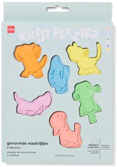 Hema Takkie en Siepie gevormde waskrijtjes - 6 stuks