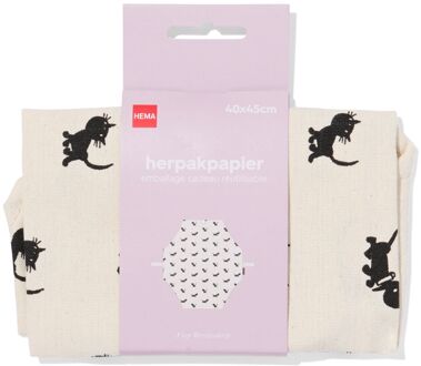 Hema Takkie en Siepie herpakpapier van katoen 40x45cm