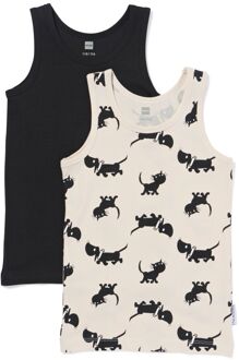 Hema Takkie en Siepie kinderhemd - 2 stuks zwart/wit (zwart/wit) - 86/92