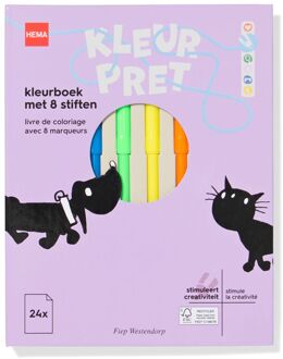 Hema Takkie en Siepie kleurboek met 8 stiften