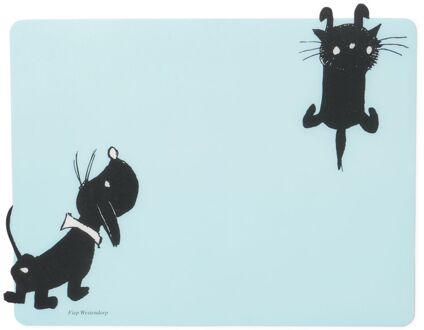 Hema Takkie en Siepie placemat 32x42 kunststof (blauw)