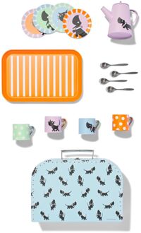 Hema Takkie en Siepie speelgoed theeservies koffertje 14-delig