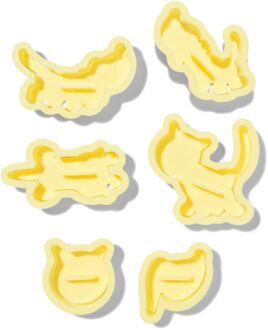 Hema Takkie en Siepie uitsteekvormen - 6 stuks (geel)