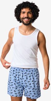 Hema Takkie herenboxer print katoen blauw (blauw)