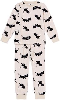 Hema Takkie kinderpyjama velours gebroken wit (gebroken wit) - 110/116