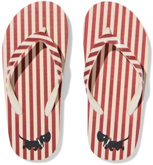 Hema Takkie kinderslippers strepen gebroken wit (gebroken wit) - 34/35