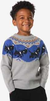 Hema Takkie kindertrui grofgebreid donkergrijs (donkergrijs) - 134/140