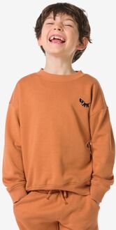 Hema Takkie kindertrui sweatstof bruin (bruin) - 110/116