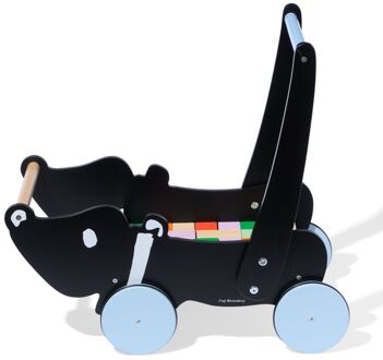 Hema Takkie loopwagen met blokken hout