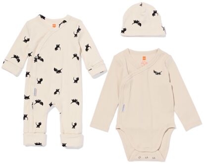 Hema Takkie newborn kledingset rib ecru (ecru) - 62/68