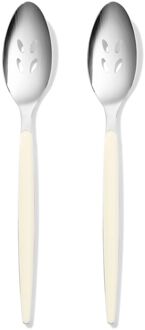 Hema Tapaslepels met gaatje rvs - 2 stuks