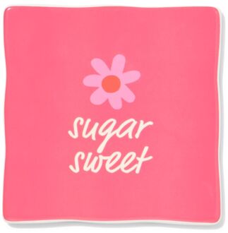 Hema Tegel 10x10cm keramiek bloem 'sugar sweet' roze