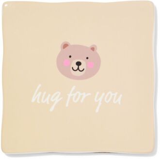 Hema Tegel 10x10cm keramiek teddybeer 'hug for you' beige