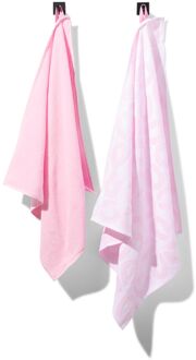 Hema Thee- en keukendoek rookworst - 2 stuks (roze)