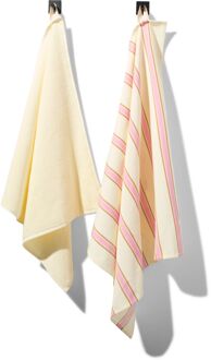 Hema Thee- en keukendoekset tompouce strepen - 2 stuks (multicolor)