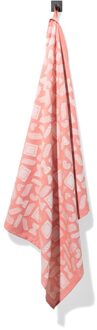 Hema Theedoek 65x65cm katoen pasta (koraal)