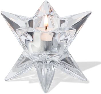 Hema Theelichthouder 10x6.7x10cm glas ster