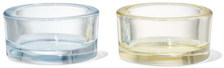 Hema Theelichthouder 7x7x3.5cm glas