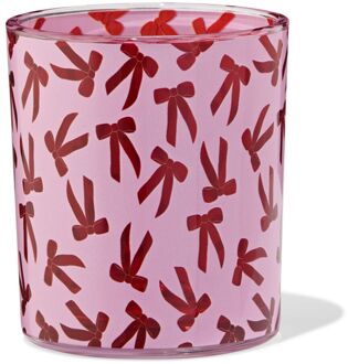 Hema Theelichthouder 7x8cm glas strikjes