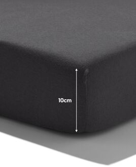 Hema Topper hoeslaken 180x220cm zacht katoen donkergrijs (donkergrijs)