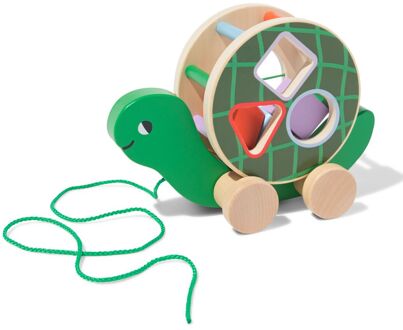 Hema Trekdier schildpad met geluid 22x15.5x10cm hout