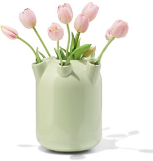 Hema Tulpenvaas ⌀15x21cm keramiek groot groen