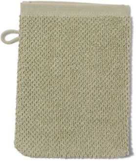 Hema Tweedekans washand recycled katoen 16x21 grijsgroen (lichtgroen)