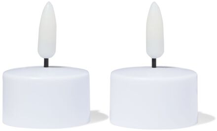 Hema Uitbreidingsset oplaadbare led theelichtjes - 2 stuks (wit)