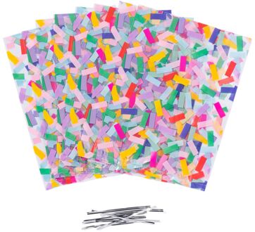 Hema Uitdeelzakjes gekleurde streep - 8 stuks (multicolor)