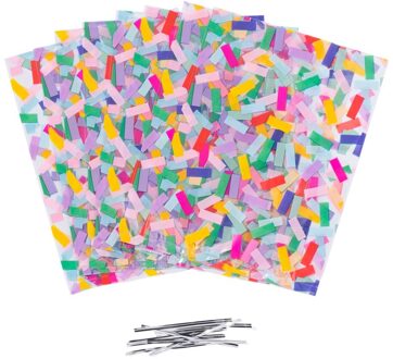 Hema Uitdeelzakjes gekleurde streep - 8 stuks