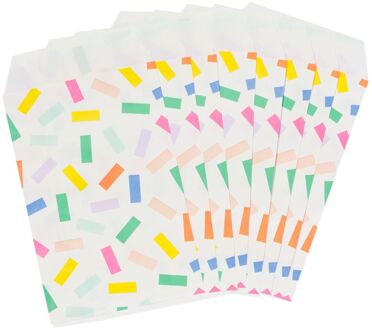 Hema Uitdeelzakjes papier gekleurde streepjes 8 stuks